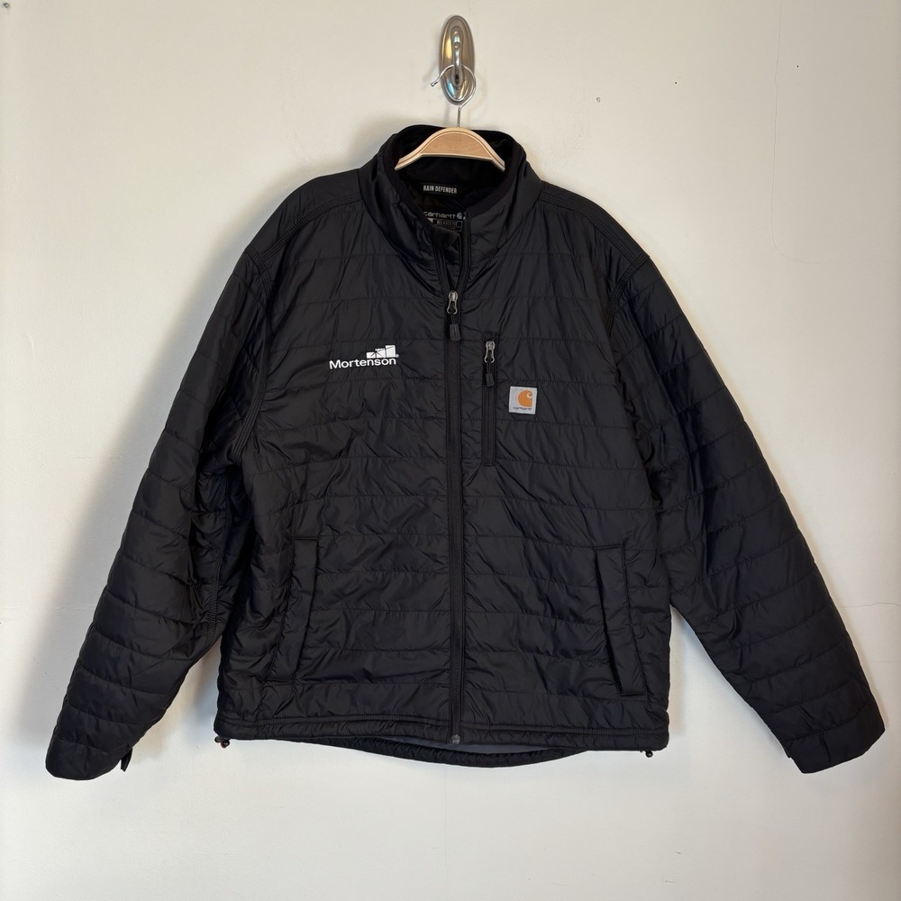 Carhartt Men's Rain‎ Defender Jacket Insulated Puffer Repellent Black Branded L
